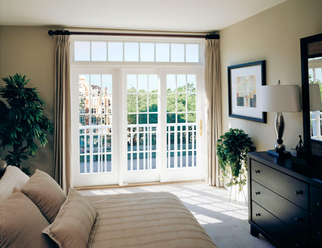 How To Choose A Patio Door 2 Bedroom with 3 white sliding doors