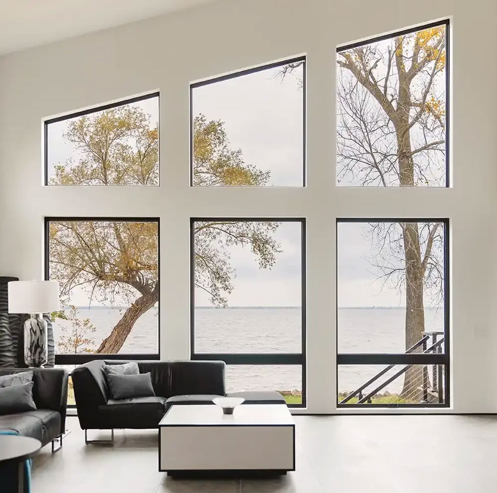 Similarly,  picture windows can frame expansive, uninterrupted views, bringing the outdoors in.